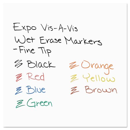 Expo Vis-à-Vis Wet Erase Marker, Fine Bullet Tip, Green, PK12 16004